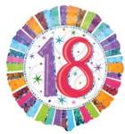 anagram Szám, Számos fólia lufi 18" 45cm - 18-as lufi, Radiant (LUFI385862)