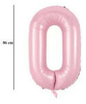 Partydeco Számos lufi 34" 86cm óriás babaRózsaszín szám, 0 számjegy (LUFI123696)