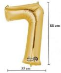 Partydeco Számos lufi 34" 86cm óriás Arany szám, számjegy 7-es (LUFI739647)