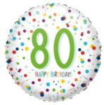 anagram Szám, Számos fólia lufi 18" 45cm - 80-as lufi, Happy Birthday 80 (LUFI201087)