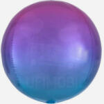  Fólia gömb lufi 16" 40cm Orbz, Ombre, lila-kék, kód: 5 (LUFI416336)