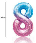 Fungram Számos lufi 34" 86cm óriás Starry Sky szám, számjegy 8-as (LUFI511330)