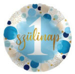 Premioloon Szám, Számos lufi 17" 42cm - 1-es lufi, mpr-71026 (LUFI520659)