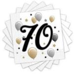 Decorata Party Szalvéta 33x33cm 70-es számmal, 20db, Elegáns (LUFI725932)