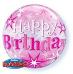 Qualatex Szülinapi Bubbles lufi 22" 56cm Happy Birthday (LUFI888782)