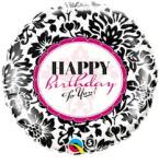 Qualatex Szülinapi fólia lufi 18" 45cm Happy Birthday (LUFI341823)