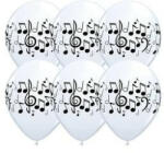 Qualatex Mintás lufi 11" 28cm 6db, kotta, hangjegy, 39769rp (LUFI766847)