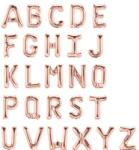 Partydeco Betű lufi 14" 35cm rosegold fólia betű, H betű, levegővel tölthető (LUFI925872)