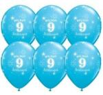  Szám, Számos latex lufi 11" 28cm 25db 9-es lufi Boldog 9. szülinapot! , q37808 (LUFI699835)