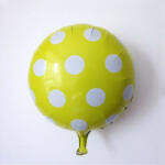  Kerek lufi 18" 45cm sárga, pöttyös, (LUFI238264)