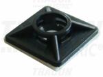 TRACON TALP191 Öntapadós/csavarozható, 4oldalt fűzhető kötegelő talp, fekete 20×20mm, d=2, 9mm, PA6.6, 100 db/csomag (TALP191)