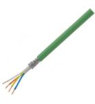  J-Y(ST)Y S. C. 2x2x0, 8mm2 EIB-BUS árnyékolt távközlési kábel EIB instabus épülettechnikai rendszerhez PVC 250V zöld (4364)