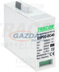 TRACON ESPD2-DC40-1000VG T2 DC típusú VG túlfeszültség levezető, betét 1000V Ucpv: 1200V; In: 20kA; Imax: 40kA; Up: 4kV; Var+GTD (ESPD2-DC40-1000VG) - villamossag