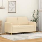 vidaXL Canapea cu 2 locuri, crem, 120 cm, material textil (349083) Canapea