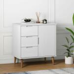 vidaXL Servantă „MOLDE alb, 76, 5x40x80 cm, lemn masiv de pin (350511) Comoda