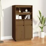 vidaXL Dulap înalt, maro miere, 60x40x116, 5 cm, lemn masiv de pin (814537) Comoda