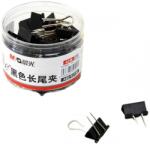 M&G Clips negru, 19mm, 40 bucati/cutie, cutie din PP, M&G ABS92736