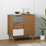 vidaXL Servantă „MOLDE maro, 76, 5x40x80 cm, lemn masiv de pin (350510) Comoda