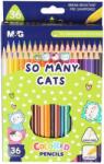 M&G Creioane colorate triunghiulare, So many cats, 36 culori/set M&G AWP343A3