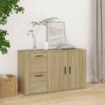 vidaXL Servantă, stejar sonoma, 100x33x59, 5 cm, lemn compozit (820999) Comoda