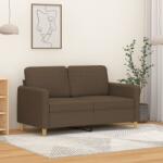 vidaXL Canapea cu 2 locuri, maro, 120 cm, material textil (349084) Canapea