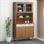 vidaXL Rafturi superioare dulap, maro, 90x35x100 cm, lemn de pin (350549) Comoda