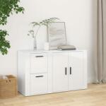 vidaXL Servantă, alb extralucios, 100x33x59, 5 cm, lemn compozit (820998) Comoda