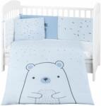 KikkaBoo Set de dormit pentru carucior de 6 piese pentru copii KikkaBoo - Bear with me, Blue, 60 х 120 cm (41101060115) Lenjerii de pat bebelusi‎, patura bebelusi