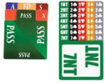 LION Set patru Bidding Cards pentru licitatii la bridge 100% plastic (2409)