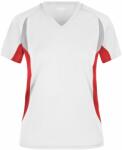 James & Nicholson (Daiber) Női rövid ujjú funkcionális póló JN390 - Fehér / piros | M (1-JN390-150957)