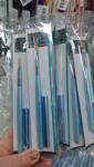 Global Fashion Pensula unghii cu varf diagonal, pentru aplicare gel, GF-16-8, Nr. 8, albastra