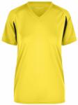 Daiber Tricou sport de damă cu mânecă scurtă JN316 - Galbenă / neagră | M (JN316-88747)