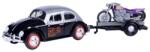 Motor Max Machetă moto Motor Max [1: 24] - Volkswagen Beetle and motorcycle - Black/Silver (DCC-MMAX79675)