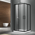 Fluminia Cabina de dus Fluminia, Hector black, 90 x 90 cm, patrata, negru (S02RE02BL 90X200)