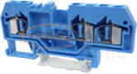 TRACON TSKC4/3-K Nullavezető ipari sorozatkapocs, rugós, sínre, kék 800V 32A 0.08-4 mm2 3P (TSKC4/3-K)