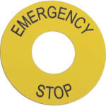 SCHNEIDER ZB6Y7330 Kerek felirati címke D45 "emergency stop (ZB6Y7330)
