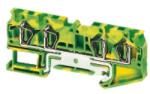 SCHNEIDER NSYTRR44PE Rugós egyszintes földelőkapocs 2x2 csatlakozás 6, 2 mm 4 mm2 zöld-sárga (NSYTRR44PE)