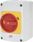 ETI 004773181 CS 40 10 PNGLK tokozott hárompólusú sárga-piros BE-KI kapcsoló, lakatolható 40A (004773181)
