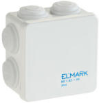 ELMARK 8072 falon kívüli vízálló kötődoboz, 85x85x50mm, IP44 (8072)
