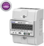 ORNO OR-WE-517 Digitális fogyasztásmérő, 3 fázisú, többtarifás, RS-485-tel, 80A, DIN TH-35mm (OR-WE-517)