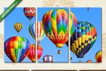  Többrészes Vászonkép, Premium Kollekció: Hőlégballon fesztivál(125x70 cm, L01)