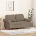 vidaXL Canapea cu 2 locuri, gri taupe, 120 cm, material textil (349192) Canapea