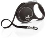 flexi Black Design lesa automata cu banda pentru caini, negru, marimea L, 5 m