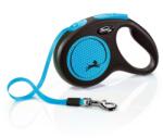 flexi New Neon lesa automata pentru caini, albastru, marimea M, 5 m