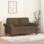 vidaXL Canapea cu 2 locuri, maro, 120 cm, material textil (349188) Canapea