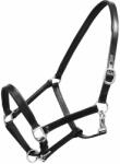 vidaXL Căpăstru reglabil din piele naturală, negru, full (90891)