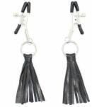 OhMama Fetish PU Tassel Nipple Clamps