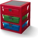 LEGO® Organizator LEGO® cu trei sertare - roșu (SL40950001)