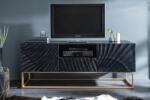 LuxD Stílusos TV asztal Shayla 160 cm fekete - mangó