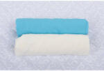BabyNeeds - Set 2 cearceafuri cu elastic 120x60 cm, Bleu+Crem (BN126) Lenjerii de pat bebelusi‎, patura bebelusi